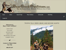 Tablet Screenshot of bearcreekoutfittersonline.com